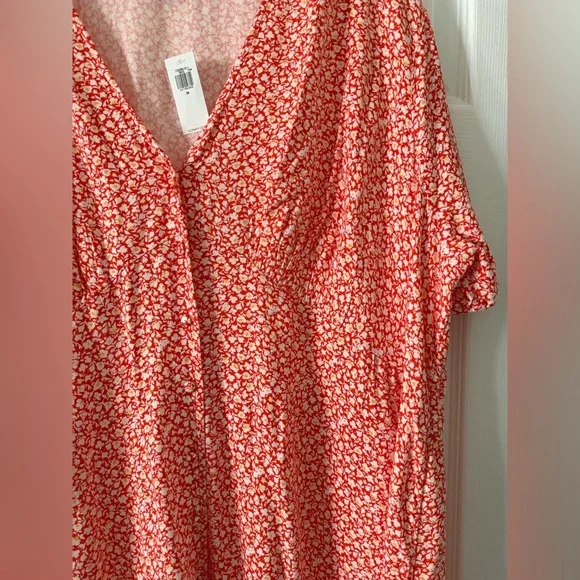 Old Navy Coral 3X Dress 🌞 NEW WITH TAGS - Picture 4 of 10